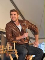The Hunger Games Liam Hemsworth Brown Leather Jacket