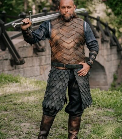 The Last Kingdom Ragnar Leather Brown Vest