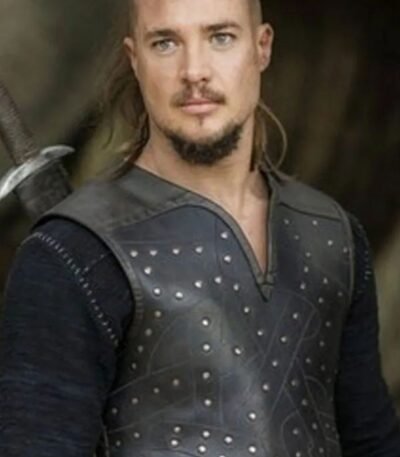 The Last Kingdom Uhtred Black Leather Vest