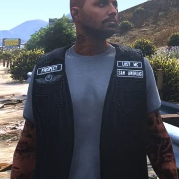 The Lost MC GTA 5 Black Leather Vest