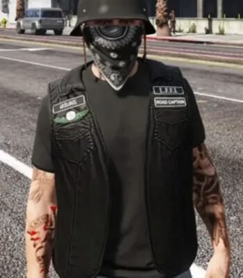 The Lost MC GTA 5 Black Leather Vest