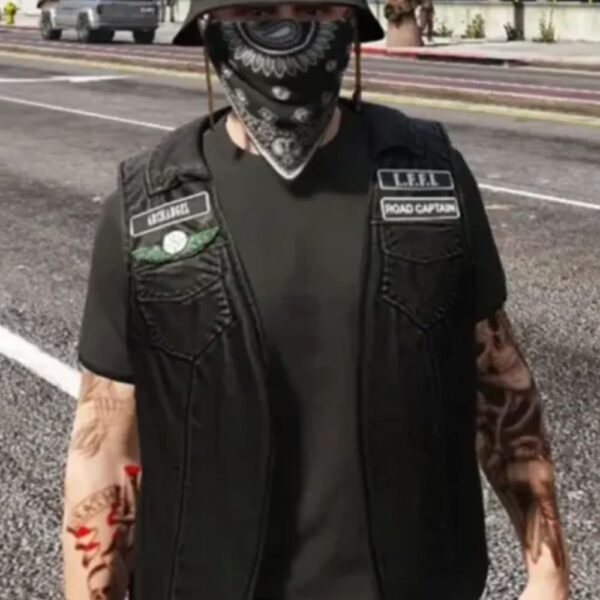 The Lost MC GTA 5 Black Leather Vest