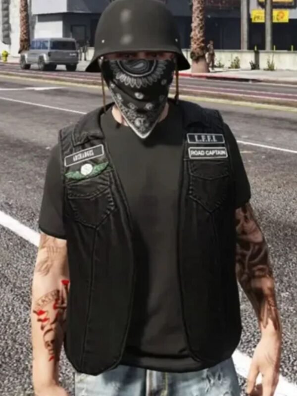 The Lost MC GTA 5 Black Leather Vest