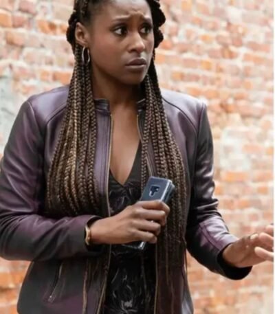 The Lovebirds Leilani Maroon Biker Leather Jacket