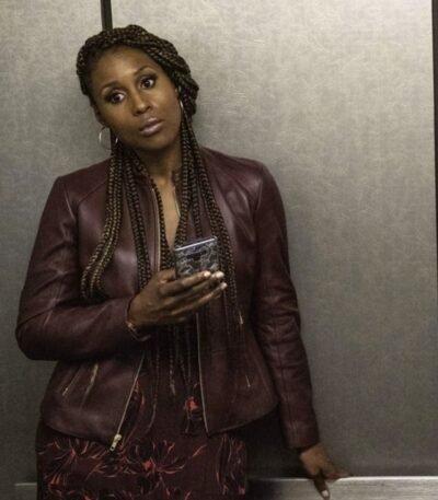 The Lovebirds Leilani Maroon Biker Leather Jacket