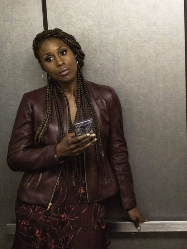 The Lovebirds Leilani Maroon Biker Leather Jacket