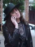 The Lovebirds Mrs Hipster Black Biker Leather Jacket