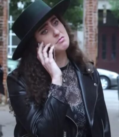 The Lovebirds Mrs Hipster Black Biker Leather Jacket