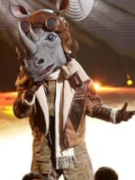 The Masked Singer Rhino Brown Leather Jacket