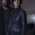 The Matrix 4 Trinity Black Biker Leather Jacket