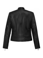 The Matrix 4 Trinity Black Biker Leather Jacket
