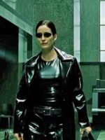 The Matrix 4 Trinity Black Shining Trench Coat