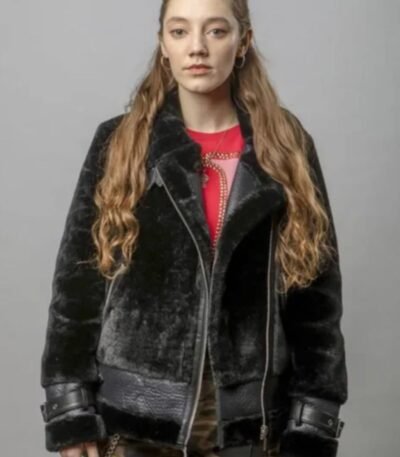 The Nest Kaya Leather Shearling Black Jacket