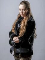 The Nest Kaya Leather Shearling Black Jacket