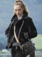 The Nest Kaya Leather Shearling Black Jacket