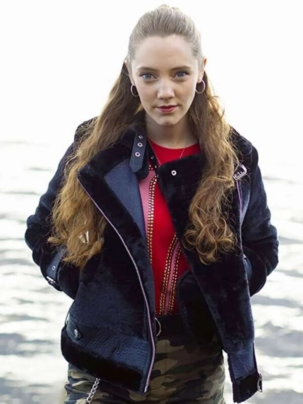 The Nest Kaya Leather Shearling Black Jacket