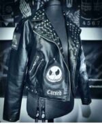 The Nightmare Before Christmas Black Studded Leather Jacket