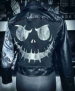 The Nightmare Before Christmas Black Studded Leather Jacket - Image 2