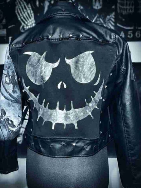 The Nightmare Before Christmas Black Studded Leather Jacket