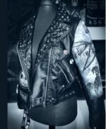 The Nightmare Before Christmas Black Studded Leather Jacket