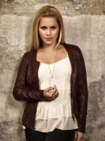 The Originals Claire Holt Maroon Leather Jacket