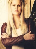 The Originals Claire Holt Maroon Leather Jacket