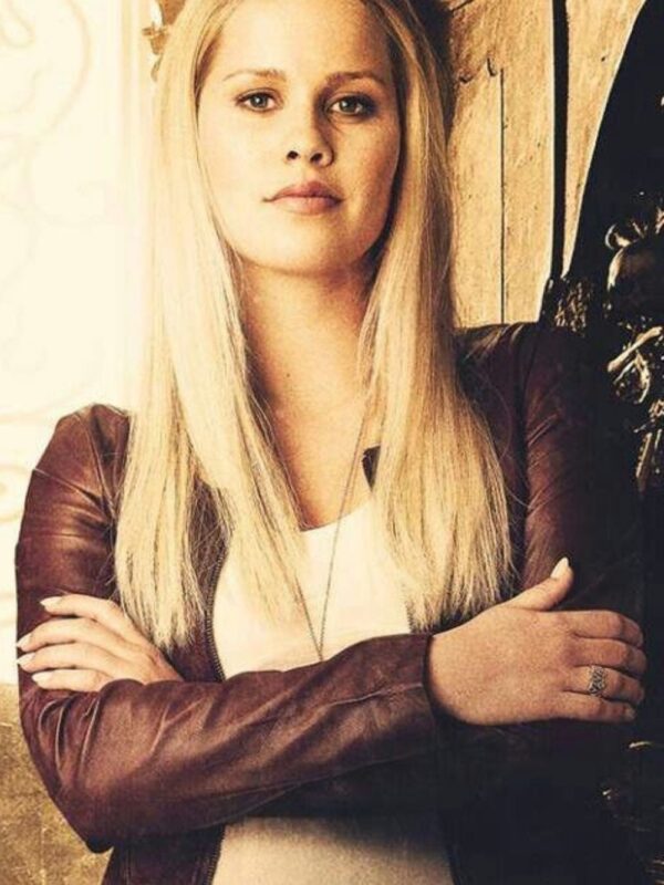 The Originals Claire Holt Maroon Leather Jacket