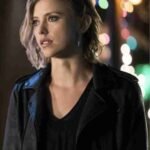 The Originals Riley Voelkel Black Biker Leather Jacket
