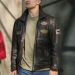 The Protector Hakan Demir Distressed Brown Leather Jacket