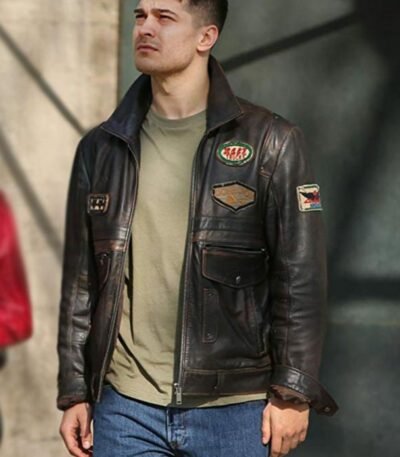 The Protector Hakan Demir Distressed Brown Leather Jacket