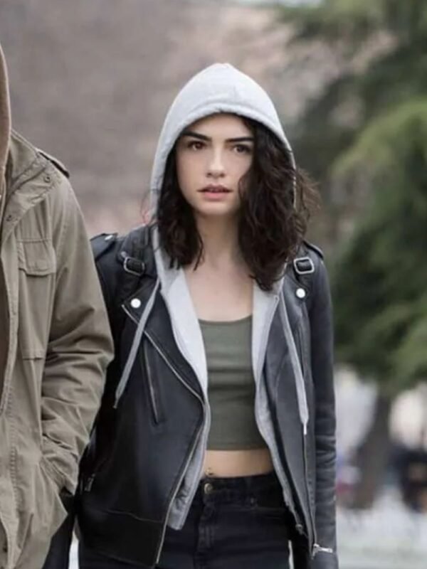 The Protector Zeynep Erman Black Biker Leather Jacket