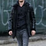 The Punisher 2 Billy Russo Black Shearling Leather Jacket