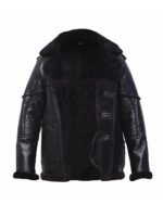The Punisher 2 Billy Russo Black Shearling Leather Jacket
