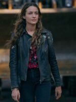The Republic of Sarah Cooper Black Biker Leather Jacket