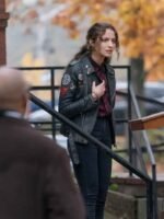 The Republic of Sarah Cooper Black Biker Leather Jacket