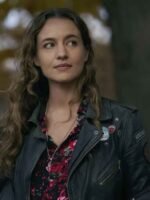 The Republic of Sarah Cooper Black Biker Leather Jacket