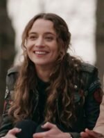 The Republic of Sarah Cooper Black Biker Leather Jacket