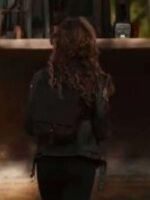 The Republic of Sarah Cooper Black Biker Leather Jacket