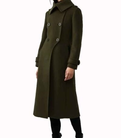 The Republic of Sarah Cooper Double Breasted Green Coat