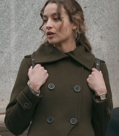 The Republic of Sarah Cooper Double Breasted Green Coat