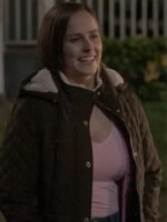 The Sex Lives of College Girls Kimberly Finkle Green Quilted Jacket