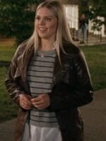 The Sex Lives of College Girls Reneé Rapp Brown Leather Coat
