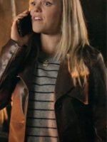 The Sex Lives of College Girls Reneé Rapp Brown Leather Coat