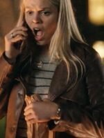 The Sex Lives of College Girls Reneé Rapp Brown Leather Coat