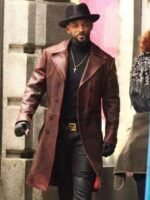 The Suicide Squad Will Smith Brown Trench Coat