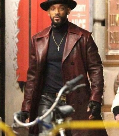 The Suicide Squad Will Smith Brown Trench Coat
