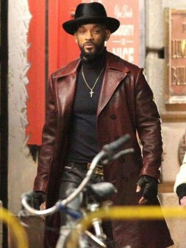The Suicide Squad Will Smith Brown Trench Coat