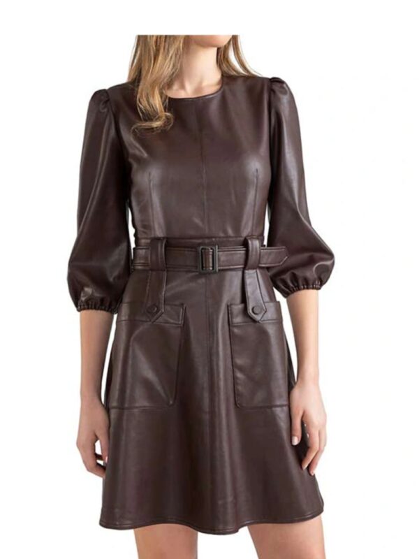 The Today Show Jenna Bush Hager Leather Dress
