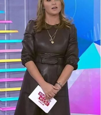 The Today Show Jenna Bush Hager Leather Dress