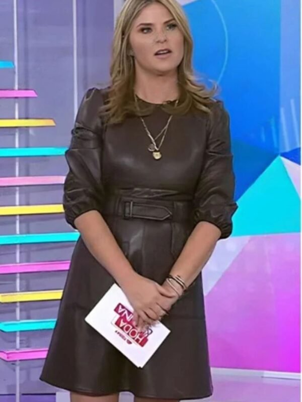 The Today Show Jenna Bush Hager Leather Dress